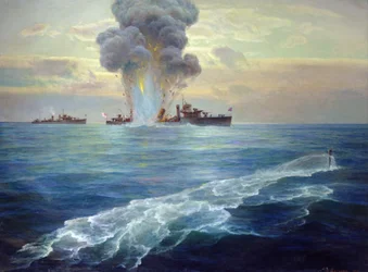British destroyer Vittoria torpedoed by the Bolshevik submarine Pantera off the island of Seiskari on 1st September 1919, 1939